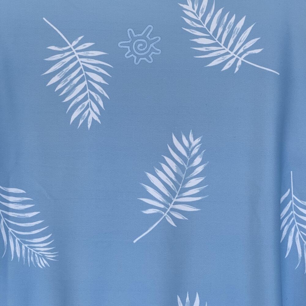 UV Skinz Tank Top Womens XL Blue UPF 50+ Sunwear V-Neck Lined Palm Print - Picture 3 of 13
